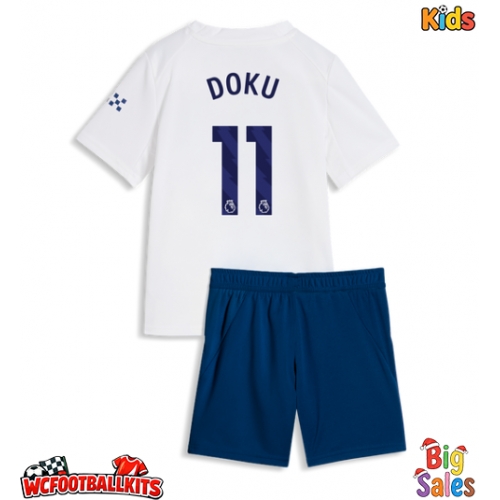Manchester City Jeremy Doku #11 Replica Third Stadium Kit for Kids 2026-27 Short Sleeve (+ pants)